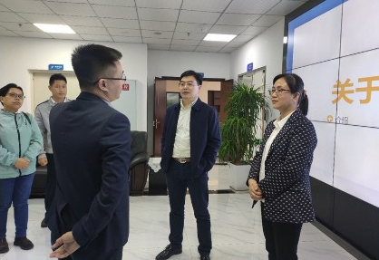 海口市琼山区政府副区长秦立双在市商务委自贸区指导处处长张葵陪同下莅临扬升公司考察指导
